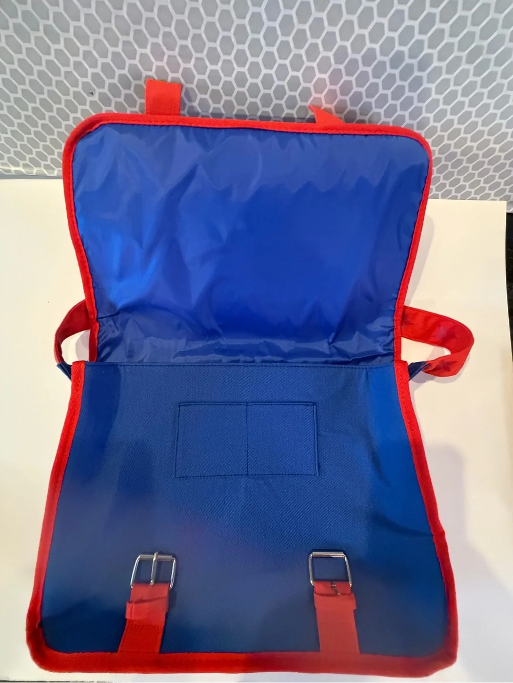Disney Parks Marvel Red and Blue Captain America Messenger Bag!
